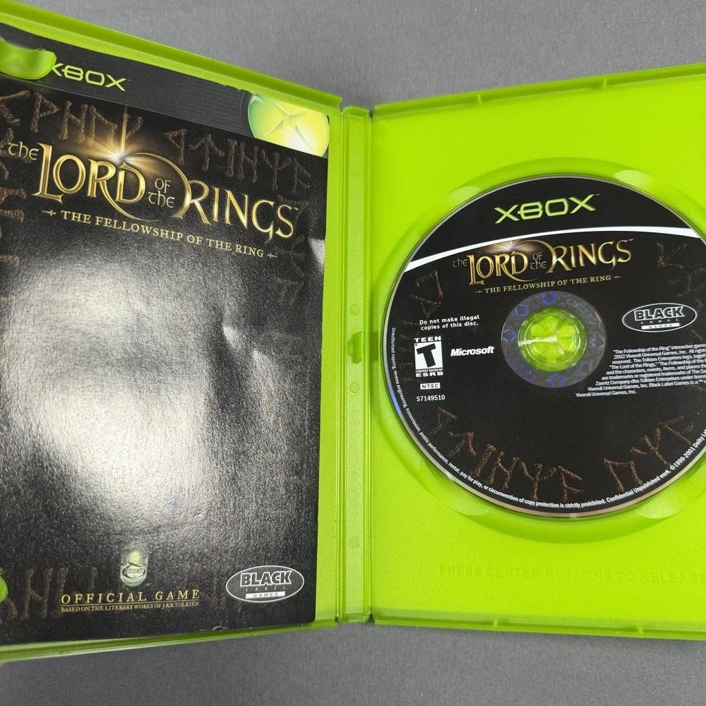 Lord of the Rings Fellowship‎ of the Ring Xbox CIB Complete w/, Manual